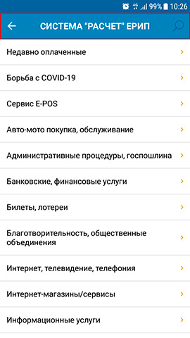 Поиск в Системе Расчет (ЕРИП)
