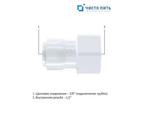 Фитинг прямой 3/8