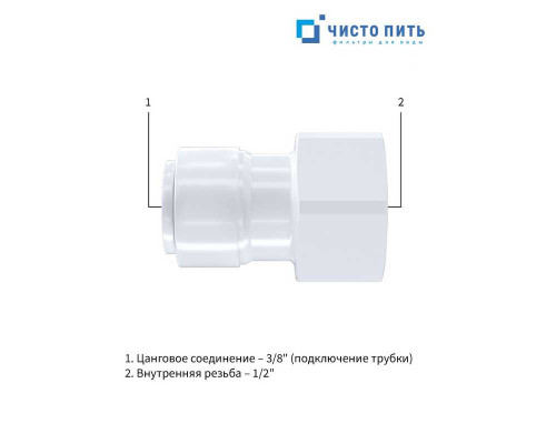 Фитинг прямой 3/8